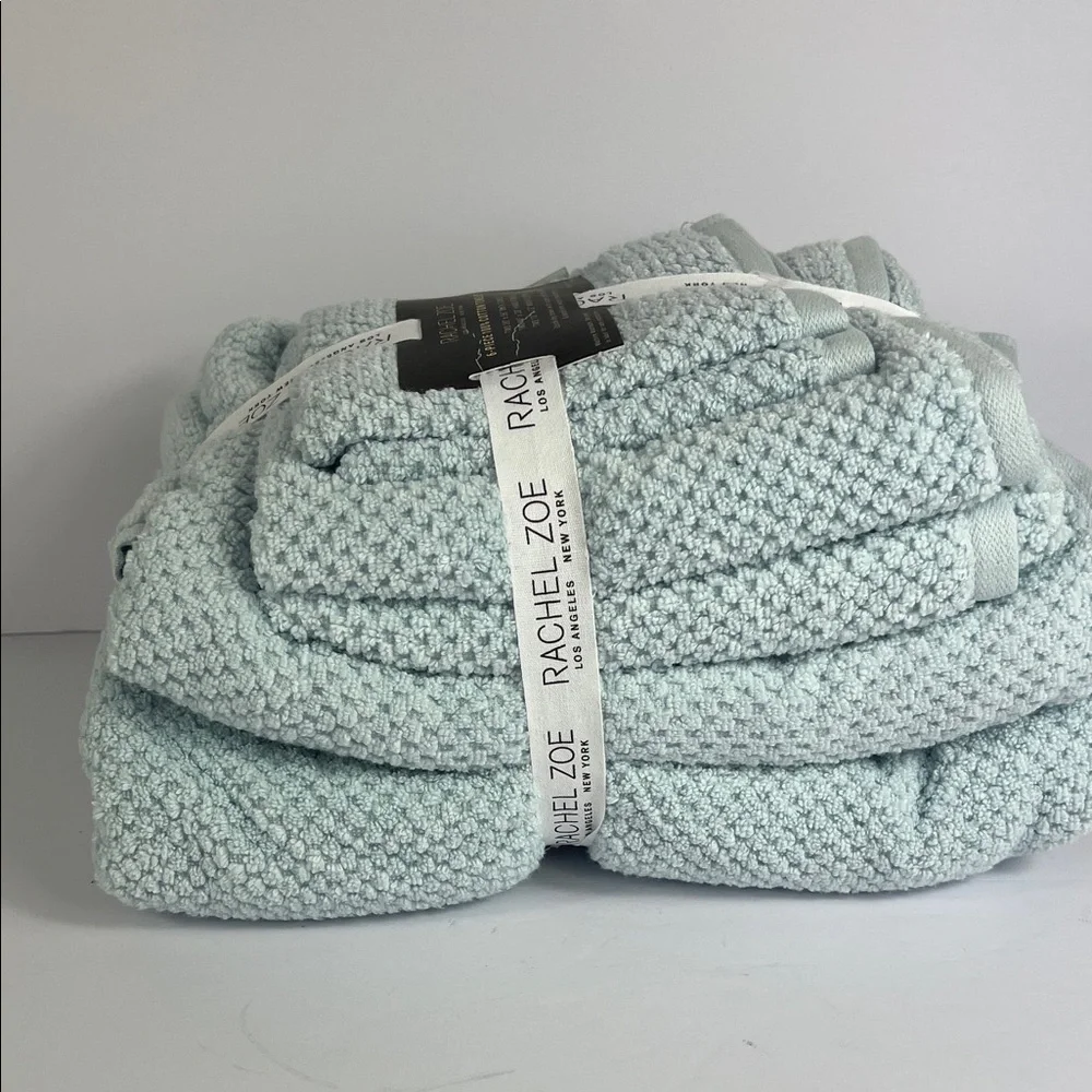 Rachel Zoe Light Blue 6-Piece Cotton Towel Set